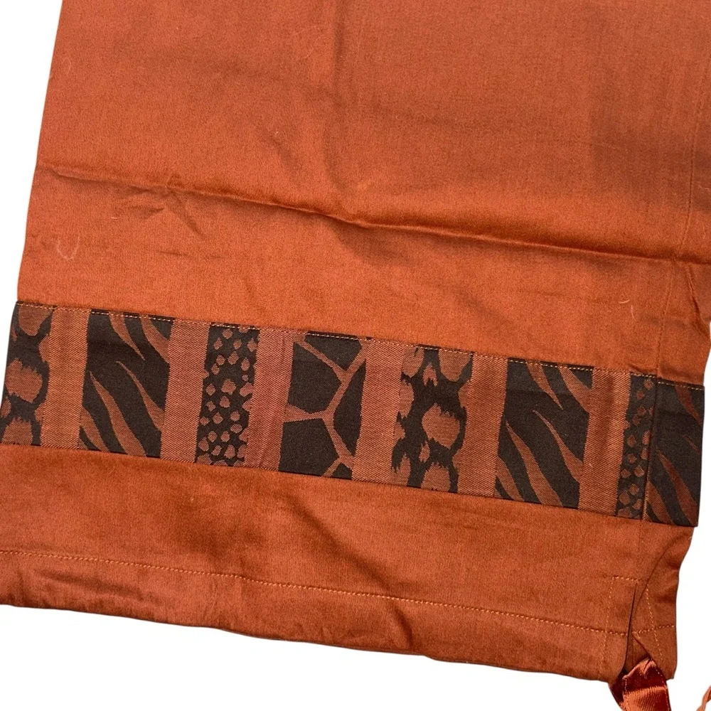 Gracious home bronze Brown African print roll pillow case